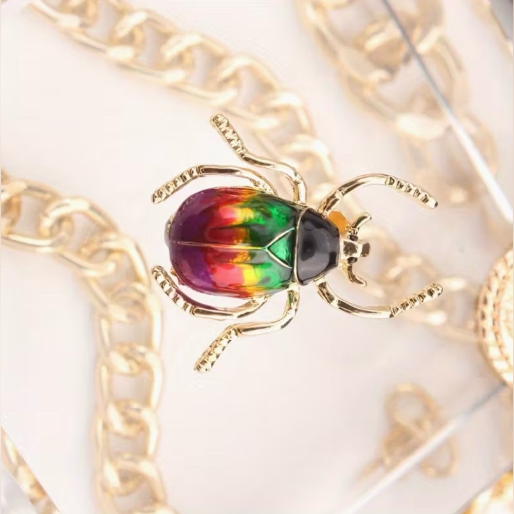 Beetle Brooch Modern New - Picture 2 of 6